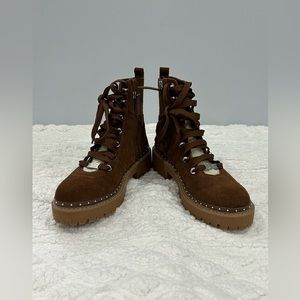 Steve Madden Women's Rainier Fashion Boot, Cognac Suede, Size 9.5M (BRAND NEW)